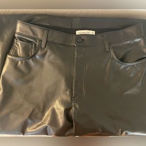 High waisted, faux leather pants from Abercrombie